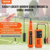 image:imageVEVOR Underground Cable Locator 3 FT Max Detection Depth Wire Tracer Break Detector Finder with Earphone 1000 FT MaxDetection Length Cable Tester for Pet Fence Buried Sprinkler Valve Irrigation