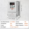 image:imageVEVOR VFD 10HP 75KW 34A 1 Phase 220V240V Input to 3 Phase 220V240V Output Variable Frequency Drive 0400Hz VFD for AC Motor Speed Control5x5x73
