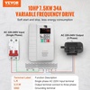 image:imageVEVOR VFD 10HP 75KW 34A 1 Phase 220V240V Input to 3 Phase 220V240V Output Variable Frequency Drive 0400Hz VFD for AC Motor Speed Control63x7x98