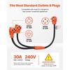 image:imageVEVOR Y Splitter Adapter 30 Amp 4 Prong Outlet 240 Volt Dryer to EV Charger Adapter NEMA 1430P to 1430R1450R with Grip Handle Heavy Duty 10 AWG STW Wire for EV Charger Dryer RV