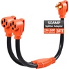 image:imageVEVOR Y Splitter Adapter Cord 50 Amp NEMA 1450 4 Prong 240V Splitter for RV and EV NEMA 1450P to Dual 1450R Outlets with Grip Handle Heavy Duty 6381 STW Wire Outdoor RV Power Extension Cord