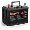 image:imageVEVOR 12V 60Ah LiFePO4 Dual Purpose Battery 800CCA BCI Group 24 Deep Cycle amp Starter Lithium Battery Builtin Smart BMS Automotive StartStop for RV Marine Trolling Motor Car amp Engine StartingGroup 24 105Ah 1000CCA
