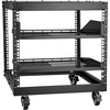 image:imageVEVOR 15U Open Frame Server Rack 2340 Adjustable Depth Free Standing or Wall Mount Network Server Rack 4 Post AV Rack with Casters Holds All Your Networking IT Equipment AV Gear Router Modem9U