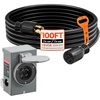 image:imageVEVOR 30 Amp Generator Cord and Power Inlet Box Kit 25 FT Generator Extension Cord NEMA L1430PL1430R STW 10 AWG with Twist Lock Connector PreDrilled Inlet Box ETL Listed  for RV Outdoor NEMA L1430PL1430R STW 10 AWG Extension Cord with Twist Lock Connector PreDrilled Inlet Box ETL Listed100 FT