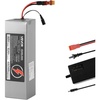 image:imageVEVOR 48V Lithium Battery 10Ah Lithium Battery Pack with 30A BMS Protection Charger TPlug Expansion Cable 500 Cycles IP66 Waterproof PVC Shell Fast Charging Compatible with 2400W Motors48V 10Ah