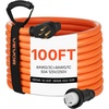 image:imageVEVOR 50 Amp Generator Cord 100 Feet 125250V RV Power Cord NEMA 1450P to SS250R with Twist Lock Grip Handle Heavy Duty 6AWG3  8AWG1 Generator Cable for RV Camper Generator to House Orange