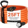 image:imageVEVOR 50 Amp Generator Cord 25 Feet 125250V RV Power Cord NEMA 1450P to SS250R with Twist Lock Grip Handle Heavy Duty 6AWG3  8AWG1 Generator Cable for RV Camper Generator to House Orange