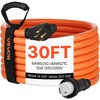 image:imageVEVOR 50 Amp Generator Cord 30 Feet 125250V RV Power Cord NEMA 1450P to SS250R with Twist Lock Grip Handle Heavy Duty 6AWG3  8AWG1 Generator Cable for RV Camper Generator to House Orange
