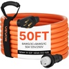 image:imageVEVOR 50 Amp Generator Cord 50 Feet 125250V RV Power Cord NEMA 1450P to SS250R with Twist Lock Grip Handle Heavy Duty 6AWG3  8AWG1 Generator Cable for RV Camper Generator to House Orange