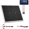 image:imageVEVOR 50W 12V Solar Battery Charger Maintainer Mono Solar Panel Trickle Battery Charger with Upgraded MPPT Controller IP65 Waterproof for Car Boat RV Trailer Flat Rooftop Bracket Not Included