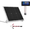 image:imageVEVOR 50W 12V Solar Battery Trickle Charger Maintainer Mono Solar Panel Battery Charger with Upgraded MPPT Controller amp Adjustable Mount Bracket IP65 Waterproof for Car Boat RV Trailer House Roof50W
