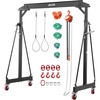image:imageVEVOR Adjustable Gantry Crane 4400 lbs Capacity Portable Shop Lift Hoist with 9961469 in Height Adjustable Manual Trolley Hoist Sling Shackles Hooks for Garage Factory Warehouse Auto Repair