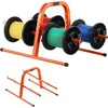 image:imageVEVOR Cable Dispenser Floor or Stud Mounted Wire Spool Rack Portable Wire Rack Dispenser with AntiSlip Metal Handle for Wiring Transport Swivel Eyelet for Electrical Industrial and Retail UseCable Dispenser