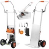 image:imageVEVOR Electric Stair Climbing Dolly 440lbs Capacity Electric Stair Climbing Hand Trucks with 1575in Rope amp Folding Handle Heavy Duty Stair Climber for Warehouse Logistics Moving FurnitureSilverFolding Handle