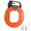 image:imageVEVOR Fish Tape 240foot 18inch Steel Wire Puller with Optimized Housing and Handle EasytoUse Cable Puller Tool Flexible Wire Fishing Tools for Walls and Electrical Conduit NonConductive100 ft  316inch