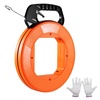 image:imageVEVOR Fish Tape 240foot 18inch Steel Wire Puller with Optimized Housing and Handle EasytoUse Cable Puller Tool Flexible Wire Fishing Tools for Walls and Electrical Conduit NonConductive120foot  18inch