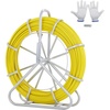 image:imageVEVOR Fish Tape Fiberglass 656 ft 516 in Duct Rodder Fishtape Wire Puller Cable Running Rod with Steel Reel Stand 3 Pulling Heads Fishing Tools for Walls and Electrical Conduit NonConductive516Inch x 492FT