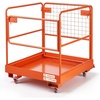 image:imageVEVOR Forklift Man Basket 366 x 366 Inch Forklift Safety Cage with 4 Wheels 1200 lbs Capacity Heavy Duty Work Platform Collapsible Lift Basket Safety Set for Most Aerial Jobs Lifting Loader