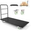 image:imageVEVOR Heavy Duty 2 Tier Platform Hand Truck 700 lbs 2 Tier Push Tool Cart with HighStrength Steel Utility Cart for Warehouse Garage Workshop Office600 x 276 x 429 in1525 x 700 x 1090 mm