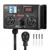image:imageVEVOR Manual EV Charging Switch NEMA 1030 Splitter Switch for Dryer amp EV 24A Max 240V Manual Power Distribution with Circuit Breaker RealTime Display HandOperated Selector Plug and Play ETL