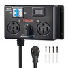 image:imageVEVOR Manual EV Charging Switch NEMA 1430P to 1430R amp 1450R Splitter Switch for Dryer amp EV 24A Max 240V Manual Power Distribution with Circuit Breaker HandOperated Selector Plug and Play ETL