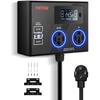 image:imageVEVOR NEMA Splitter for Dryer and EV 3Color LED Indicator 240V Smart Power Distribution with NEMA 1450 Plug Two NEMA 1450 Outlets 34 in LCD Screen Max 40A Dryer EV Tested to ETL StandardNEMA 1430P to 1430R1450R