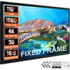 image:imageVEVOR Projector Screen 130inch Outdoor Projector Screen 169 Movie Screen Fixed Frame 3D Projector Screen for 4K HDTV Movie Theater110inch
