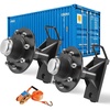 image:imageVEVOR Shipping Container Wheels 6Lug Wheels Kit Heavy Duty Shipping Container Axle with Ratchet Tie DownMoves 20 ft  40 ft Secure Transport for Dock Warehouse Construction Site Black8Lug