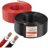 image:imageVEVOR Solar Panel Wire 100 ft Black  100 ft Red Kit 10 AWG 6 mm Solar Panel Extension Cable PV Tinned Copper Wire for Outdoor Home OffGrid Photovoltaic Systems Automotive RV Boat Marine IP67