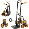image:imageVEVOR Stair Climbing Cart 770 lbs StairClimbing Capacity HeavyDuty Folding Trolley Cart with Telescoping Handle 6 Wheels and 2 Bungee Cords Stair Climber Dolly for Home Groceries Warehouse
