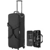 image:imageVEVOR Studio Equipment Trolley Case 3937 x 1496 x 1260 in  100 x 38 x 32 cm Rolling Camera Bag Carrying Bag with Wheels Straps Padded Compartment Handle for Light Stands Tripods Telescopesblack body with orange