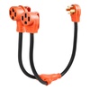 image:imageVEVOR Y Splitter Adapter 30 Amp 4 Prong Outlet 240 Volt Dryer to EV Charger Adapter NEMA 1430P to 1430R1450R with Grip Handle Heavy Duty 10 AWG STW Wire for EV Charger Dryer RV