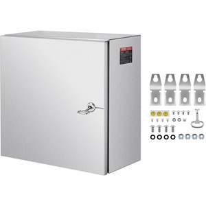 image:imageSteel Electrical Box 16 x 12 x 8 Electrical Enclosure Box 304 Stainless Steel Electronic Equipment Enclosure Box IP65 Weatherproof WallMounted Metal Electrical Enclosure with Mounting Plate12 x 12 x 8