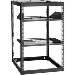 image:imageVEVOR 12U Server Rack Open Frame Network Rack for IT amp AV Gear Floor Standing or Wall Mountedwith 2PCS 1U Rack Shelves amp Mounting Hardware AV Rack for 19 NetworkingAudio and Video Device16U Server Rack