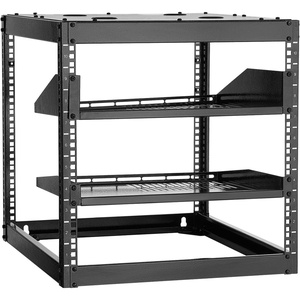 image:imageVEVOR 12U Server Rack Open Frame Network Rack for IT amp AV Gear Floor Standing or Wall Mountedwith 2PCS 1U Rack Shelves amp Mounting Hardware AV Rack for 19 NetworkingAudio and Video Device10U Server Rack