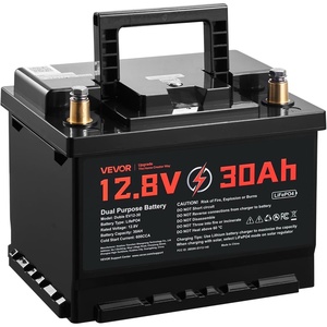 image:imageVEVOR 12V 60Ah LiFePO4 Dual Purpose Battery 800CCA BCI Group 24 Deep Cycle amp Starter Lithium Battery Builtin Smart BMS Automotive StartStop for RV Marine Trolling Motor Car amp Engine StartingGroup 47 30Ah 600CCA