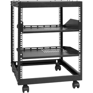 image:imageVEVOR 15U Open Frame Server Rack 2340 Adjustable Depth Free Standing or Wall Mount Network Server Rack 4 Post AV Rack with Casters Holds All Your Networking IT Equipment AV Gear Router Modem12U
