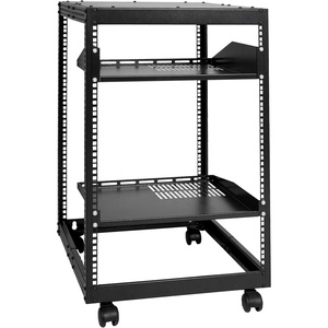 image:imageVEVOR 15U Open Frame Server Rack 2340 Adjustable Depth Free Standing or Wall Mount Network Server Rack 4 Post AV Rack with Casters Holds All Your Networking IT Equipment AV Gear Router Modem15U