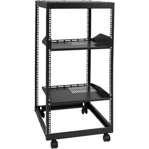 image:imageVEVOR 15U Open Frame Server Rack 2340 Adjustable Depth Free Standing or Wall Mount Network Server Rack 4 Post AV Rack with Casters Holds All Your Networking IT Equipment AV Gear Router Modem20U