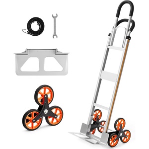 image:imageVEVOR 2 in 1 Aluminum Hand Truck 650 lbs Convertible Hand Truck with 6 Wheels amp Dual Handles Integrated Frame Multipurpose Stair Climber for Home Shopping Moving Warehouse604 x 210 x 179