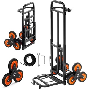 image:imageVEVOR 2 in 1 Aluminum Hand Truck 650 lbs Convertible Hand Truck with 6 Wheels amp Dual Handles Integrated Frame Multipurpose Stair Climber for Home Shopping Moving Warehouse293 x 192 x 440