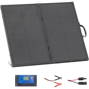 image:imageVEVOR 200W Foldable Solar Panel with Frame 23 HighEfficiency Portable Monocrystalline Solar Panel Charger with 30A PWM Controller amp MC4 Output IP67 Waterproof for Camping Hiking RV Trips100W