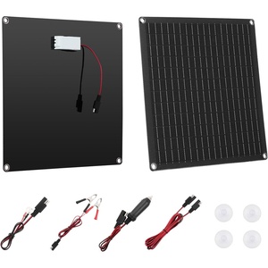 image:imageVEVOR 20W 12V Solar Panel Battery Charger Solar Battery Trickle Charger Maintainer with Builtin Smart Controller amp 3 Connection Cables IP67 Waterproof Portable for RV Car Motorcycle Boat Van Camper20W
