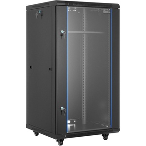 image:imageVEVOR 22U Server Rack Cabinet Network Cabinet Wall Mount 236 in Depth Network Rack Enclosure with Locking Tempered Glass Door 4 Casters Side Panels for 19 IT Equipment AV Devices22U