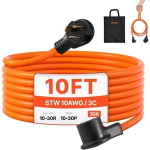 image:imageVEVOR 25 ft Dryer Extension Cord 4Prong NEMA 1430P to 1430R Dryer Cord 125V250V STW 10AWG4C 30A Pure Copper Wire Cable with Black NonWoven Bag and PVC Cable Tie for Outdoor amp Indoor UseOrange