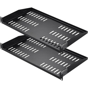 image:imageVEVOR 2PCS 1U Server Rack Shelf Universal Vented Rack Mount Cantilever Tray for 19 inch Network Equipment Rack amp Cabinet 10 Deep Rack Mount Shelf Weight Capacity 50 lbs Wall Mount Rack Shelf1U2PCS