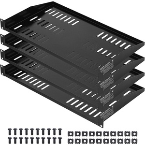 image:imageVEVOR 2PCS 1U Server Rack Shelf Universal Vented Rack Mount Cantilever Tray for 19 inch Network Equipment Rack amp Cabinet 10 Deep Rack Mount Shelf Weight Capacity 50 lbs Wall Mount Rack Shelf1U4PCS