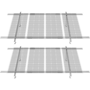 image:imageVEVOR 2Set Solar Panel Mounting Brackets 3060 Adjustable MultiPiece Brackets for 48pcs Panels Carbon Steel Ground Mount Stand for Farms RVs Boats OffGrid