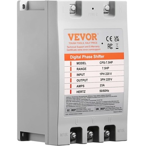 image:imageVEVOR 3 Phase Converter  75HP 23A 220V Single Phase to 3 Phase Converter 220V InputOutput Digital Phase Shifter for Residential amp Light Commercial Use One Converter for One Motor Only75HP23A