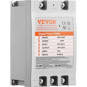 image:imageVEVOR 3 Phase Converter  75HP 23A 220V Single Phase to 3 Phase Converter 220V InputOutput Digital Phase Shifter for Residential amp Light Commercial Use One Converter for One Motor Only10HP30A